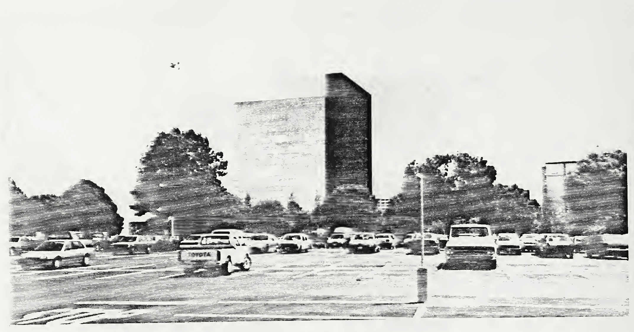 12-story steel-frame Santa Clara County Office Building in San Jose, viewed to the southeast (NISTIR 4511, Figure 3).