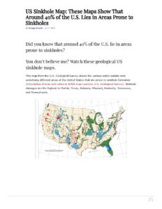 10) US sinkhole map - Map of sinkholes in the US | Straam Group